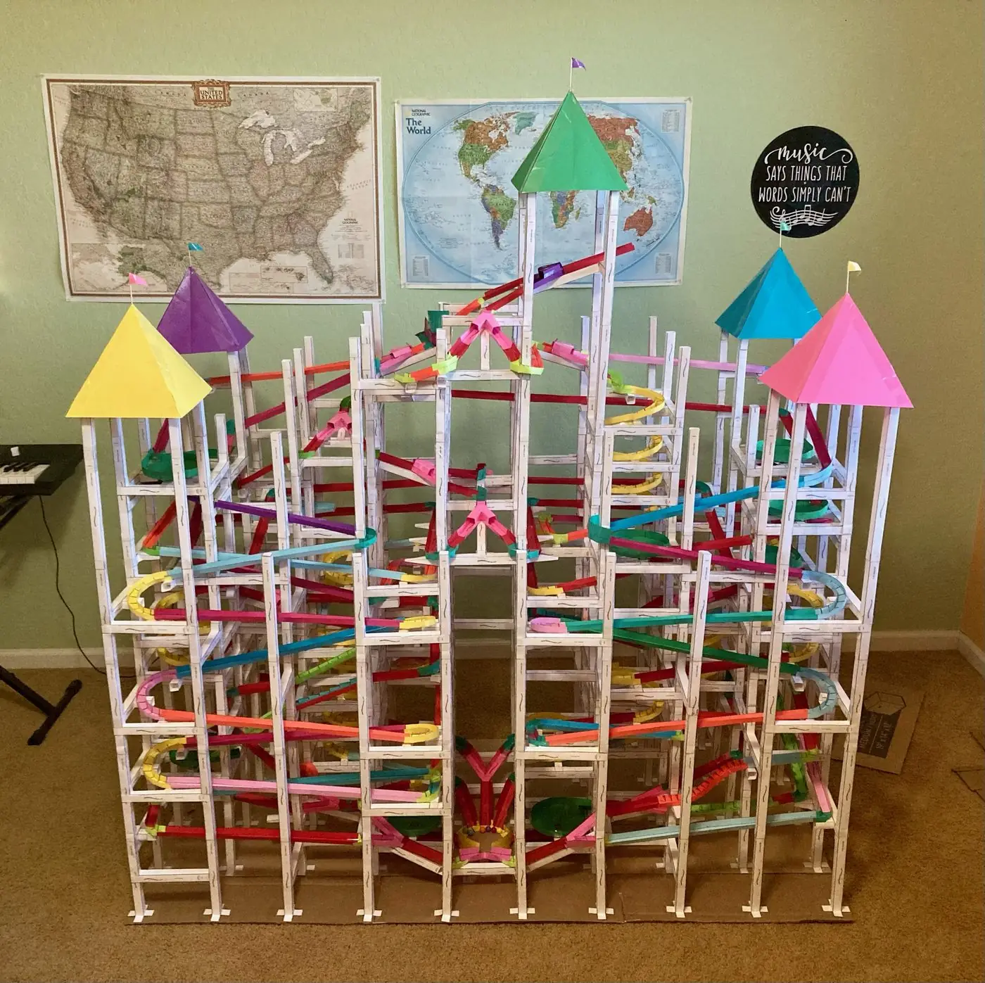 Marble Castle paper roller coaster